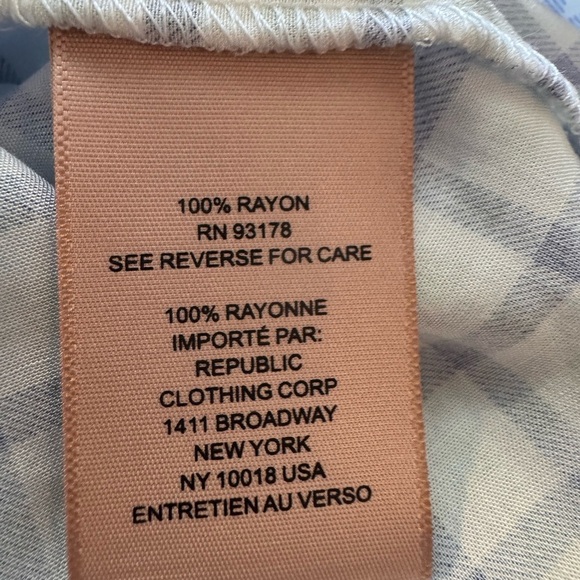 Philosophy Blue and White Checkered button up front Blouse NWT - Picture 6 of 11